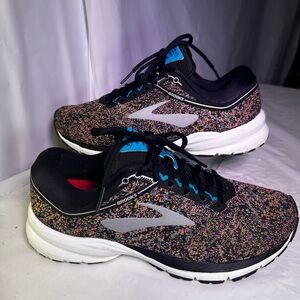 Brooks Black and Blue Speckled Running Shoes